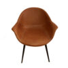 ginger light brown faux leather armchair