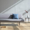 blue gray compact sofa bed