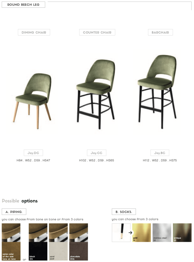uniq joy armless cutout dining chair
