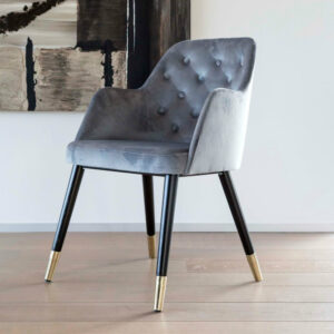 amy customizable tufted dining chair gray