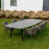 black marble outdoor dining table