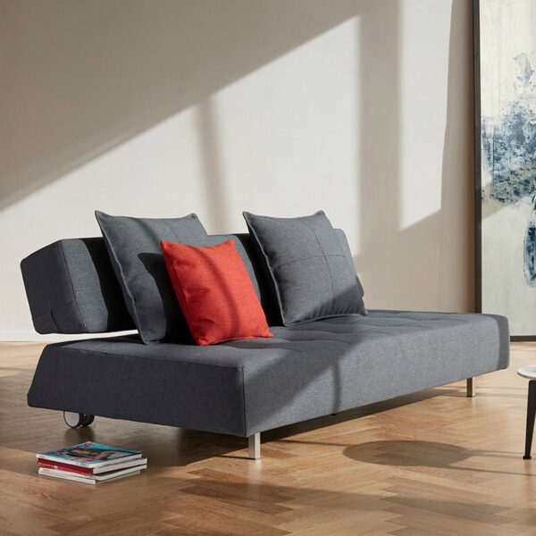 longhorn dark gray armless sofa bed