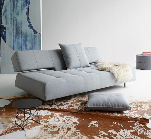 longhorn light gray armless sofa bed