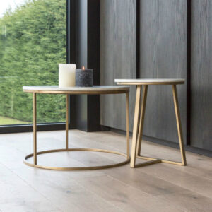 marble gold side table pyra