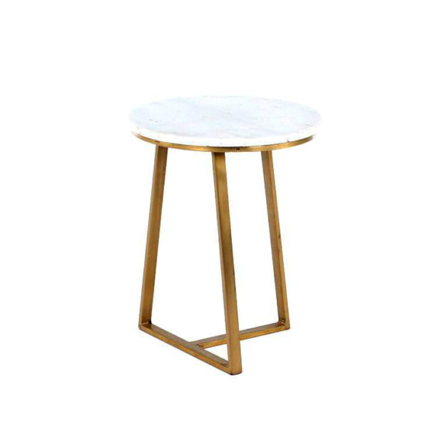 pyra small marble gold side table
