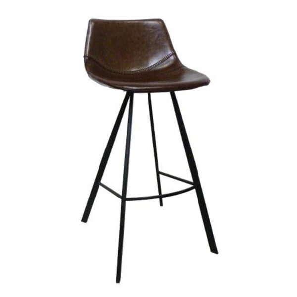 alicia brown faux leather barstool