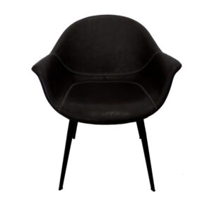 black faux pu leather armchair