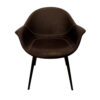 brown faux leather armchair