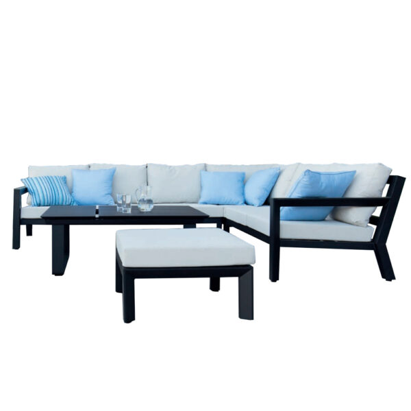 chiki black gray outdoor sectional