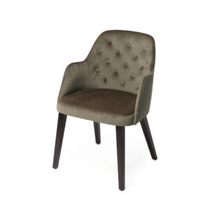 luz brown tufted dining chair